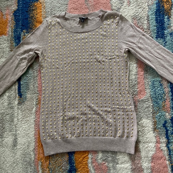 Express | Sweaters | Express Sweater With Gold Accents | Poshmark